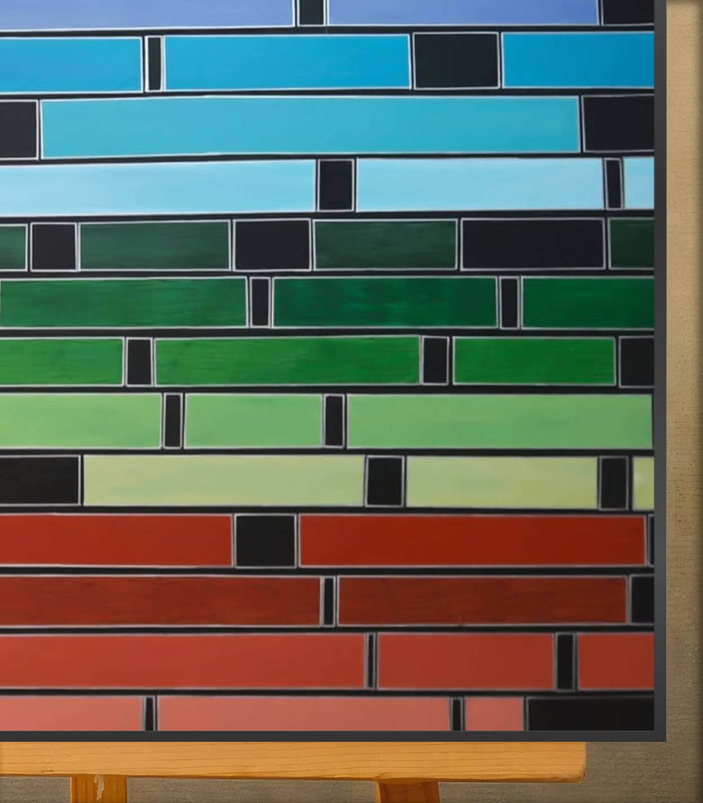 Cascades colorées - signé par l'artiste Nada ZR.